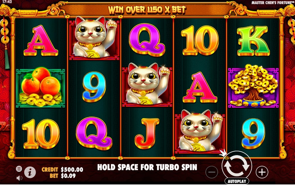 Master Chens Fortune Slot Game Main Screen 